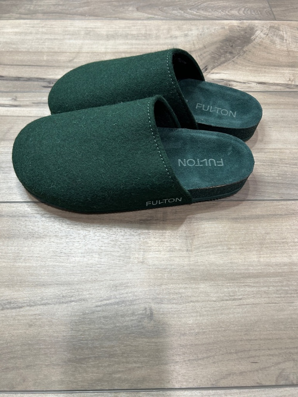 Fulton House Slippers Forest Green Woman Sz 10 - Picture 3 of 10
